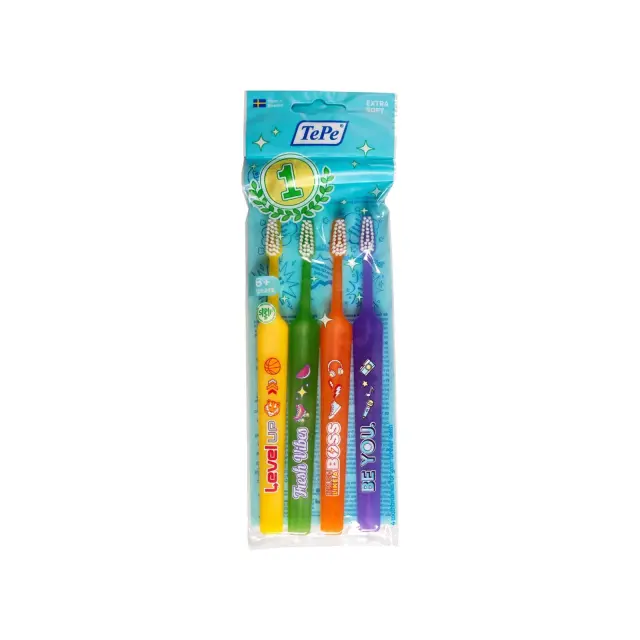 TePe Kids Extra Soft Παιδικές Οδοντόβουρτσες 4τμχ