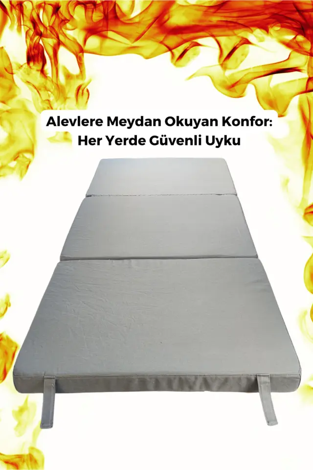 Stewehome Στρώμα αφρού με φερμουάρ για εργοτάξιο Μονό ανθρακί 180x80x8 cm 3