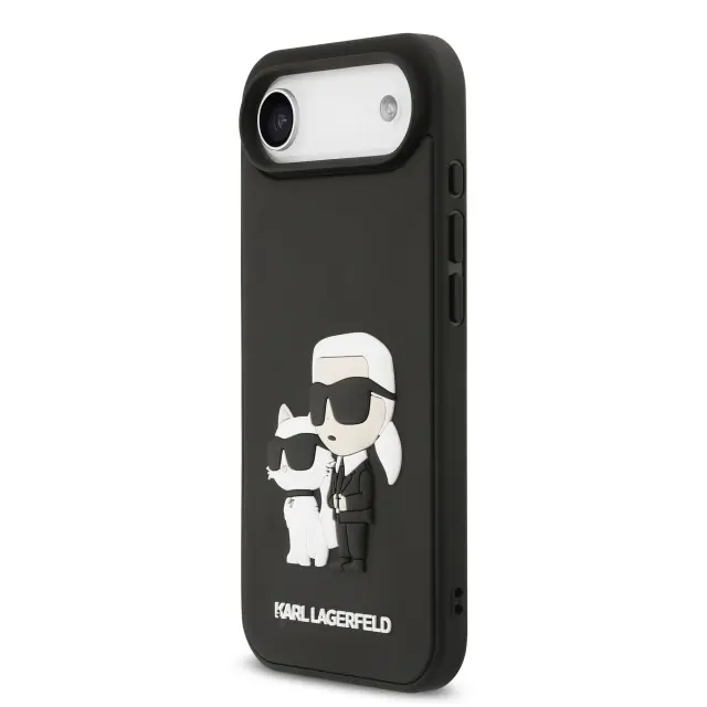 Karl Lagerfeld 3D Rubber Karl and Choupette Case for iPhone Air Black 2