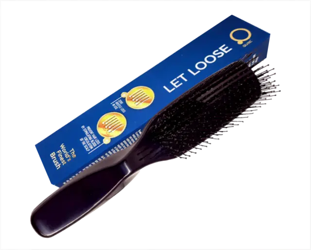 Let Loose Pink Brush (No Tangle) by Qure - Βούρτσα ξεμπερδέματος Ροζ 3