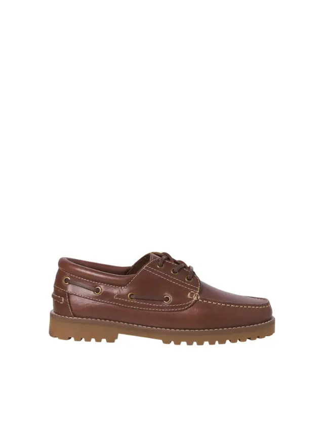 JFWBROOKLYN LEATHER BOAT SHOE LN Cognac 2