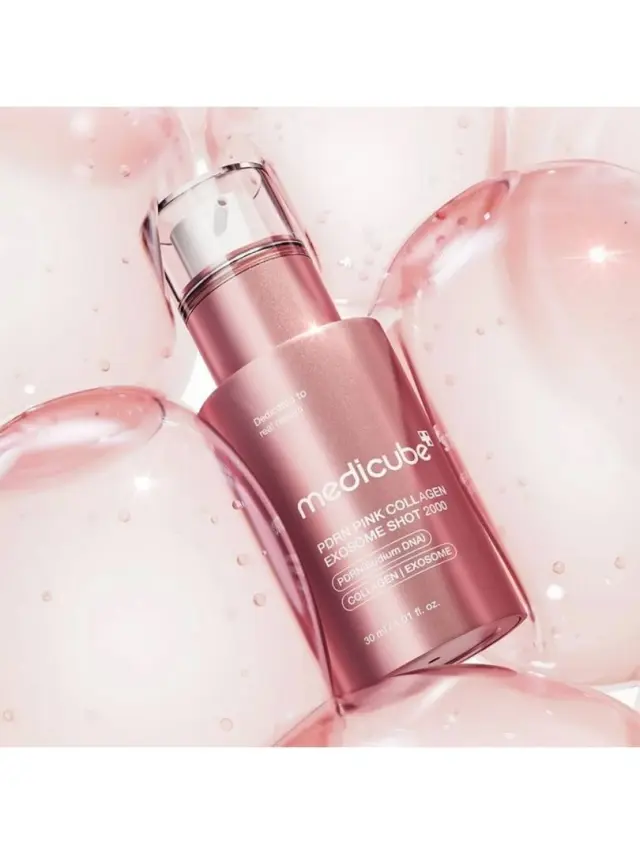 Medicube PDRN Pink Collagen Exosome Shot 2000 Ampoule Serum Προσώπου με PDRN, Εξωσώματα & Νιασιναμίδη για Λεύκανση & Ατέλειες 30ml 3