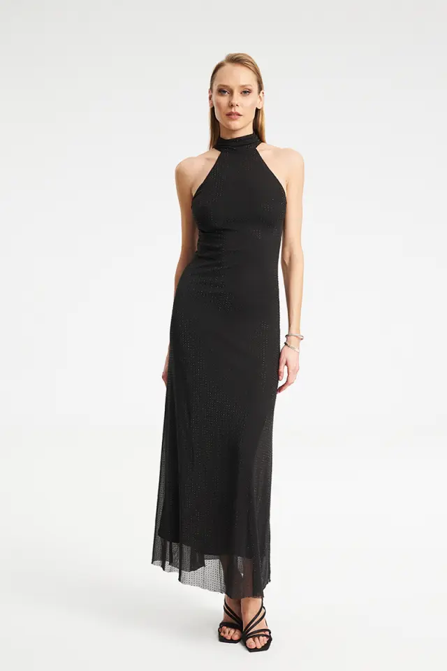 Maxi Φόρεμα με Strass ELENI DRESS - XS