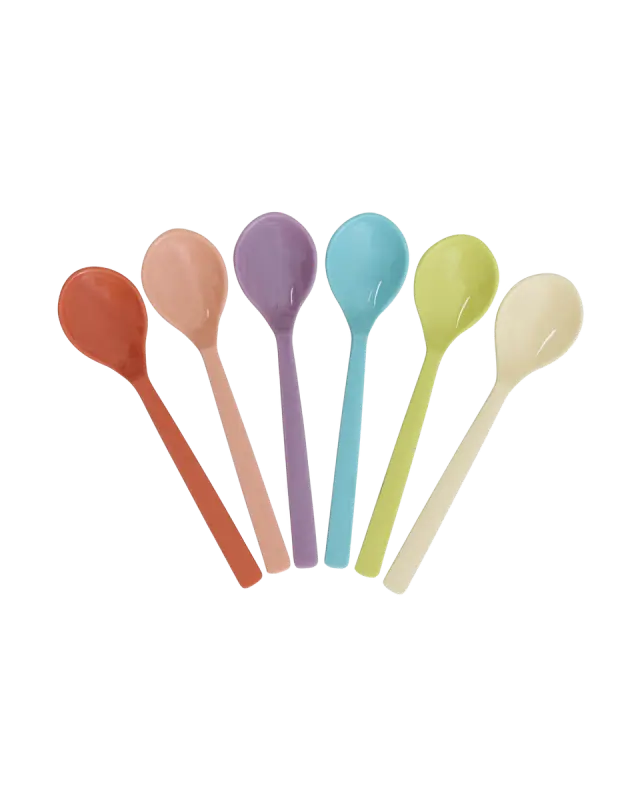Rice - Melamine Tea Spoon - Glory Days Colors - Set of 6 - Baby and Children