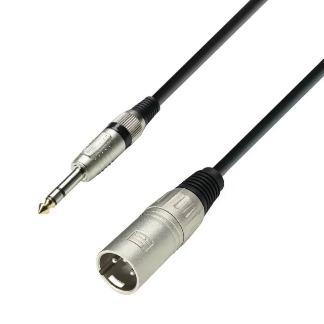 Adam Hall K3BMV0100 3Star Series Καλώδιο Μικροφώνου XLR(m) - 1/4 Stereo Jack 1m Μαύρο