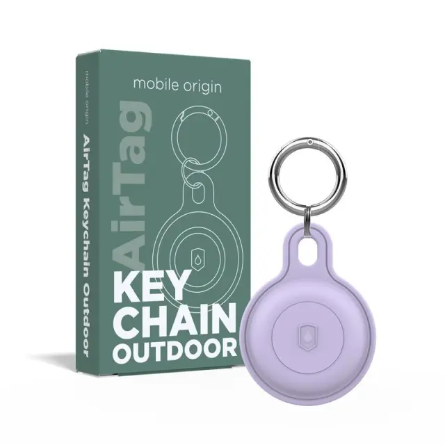 Mobile Origin Airtag Outdoor KeyChain, purple