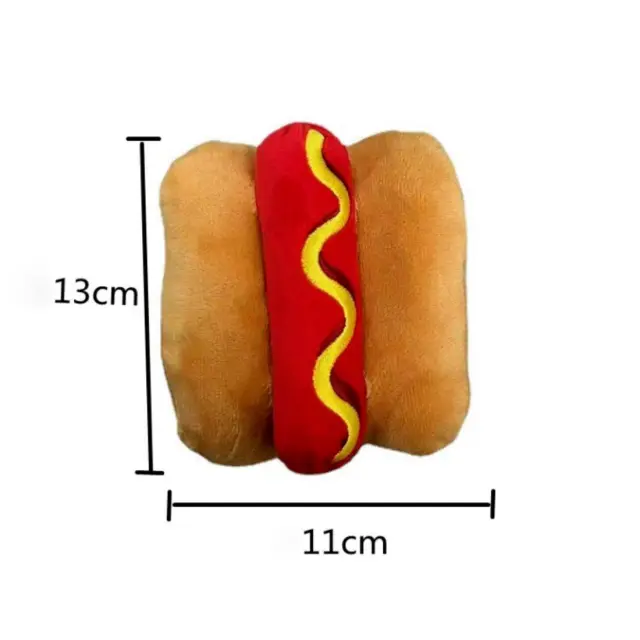 Λούτρινο Παιχνίδι Κατοικίδιου Hot Dog με ήχο 11x13cm 2