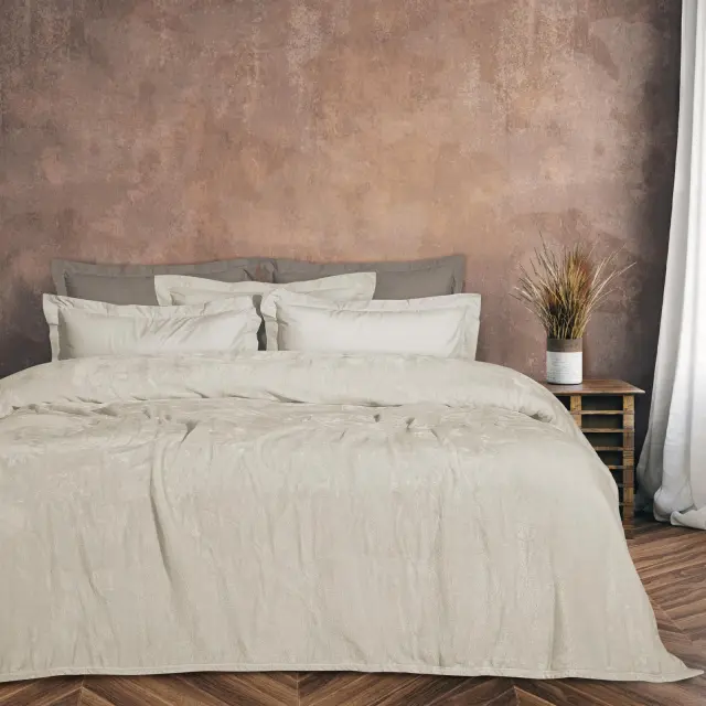 Κουβέρτα 160x220 Μονή Velour 350gsm Das Home 1341 Ιβουάρ 100% Πολυέστερ