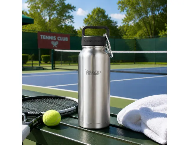 Μπουκάλι Θερμός Stein Healthy Human με χωρητικότητα 621ml και διατήρηση θερμοκρασίας 12h ζεστό / 24h κρύο - Brushed Steel 21OZ Brushed Steel