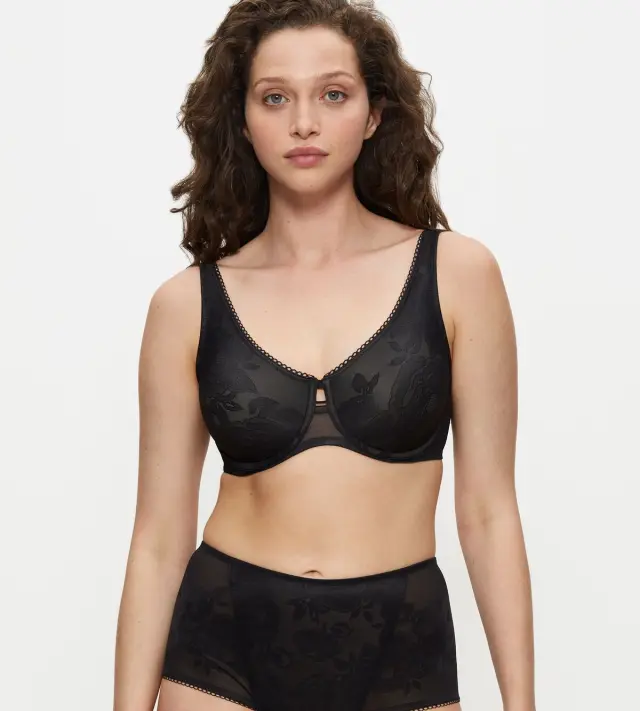 Triumph Σουτιέν Minimizer Wild Rose Sensation W01 Μαύρο - 75D 3