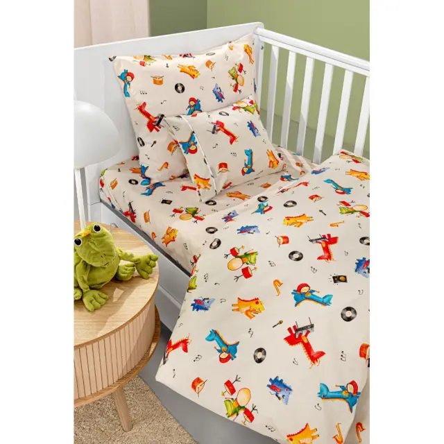 Σετ Σεντόνια Κούνιας Guy Laroche Bebe Band Natural 115x170 2