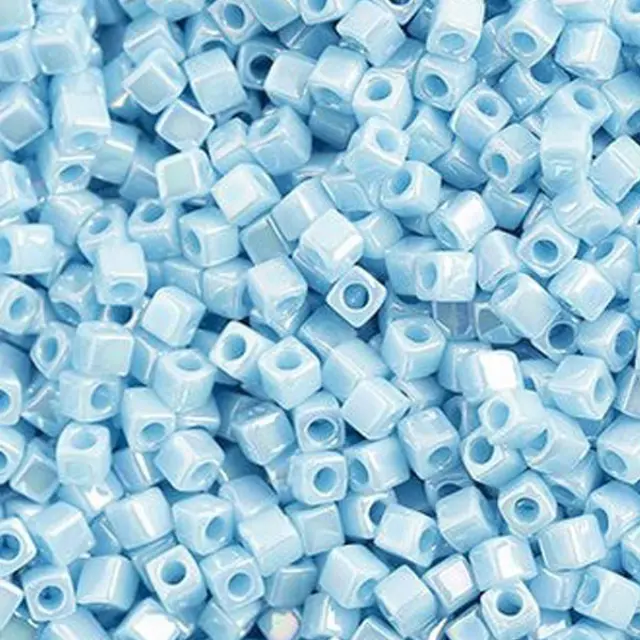 Χάντρα Miyuki Cube 4mm - 413R - Opaque Rainbow Light Blue ~25gr