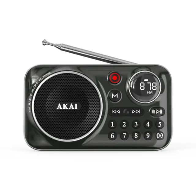 ΡΑΔΙΟΦΩΝΟ ΨΗΦΙΑΚΟ ΜΕ ΟΘΟΝΗ APR-500BK με Bluetooth και USB Μαύρο AKAI