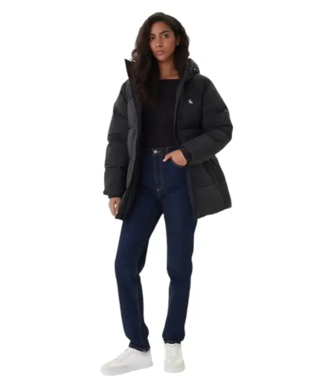 Calvin Klein -Γυναικείο Μπουφάν Belted Midweight Puffer Regular Fit LV047D507G-UB1 Μαύρο 2