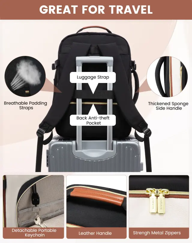 Σακίδιο πλάτης καμπίνας 40L 17MB2141 black/white - One Size 2
