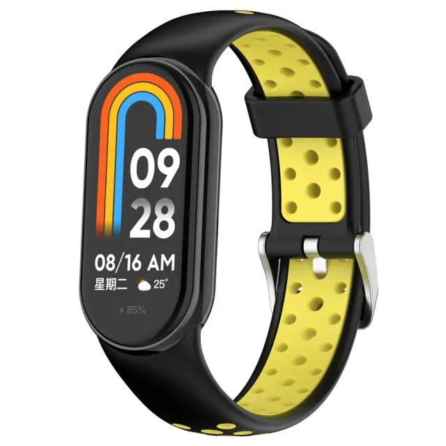 Breathable Λουράκι για Smart Band 8/9-Black/Yellow OEM