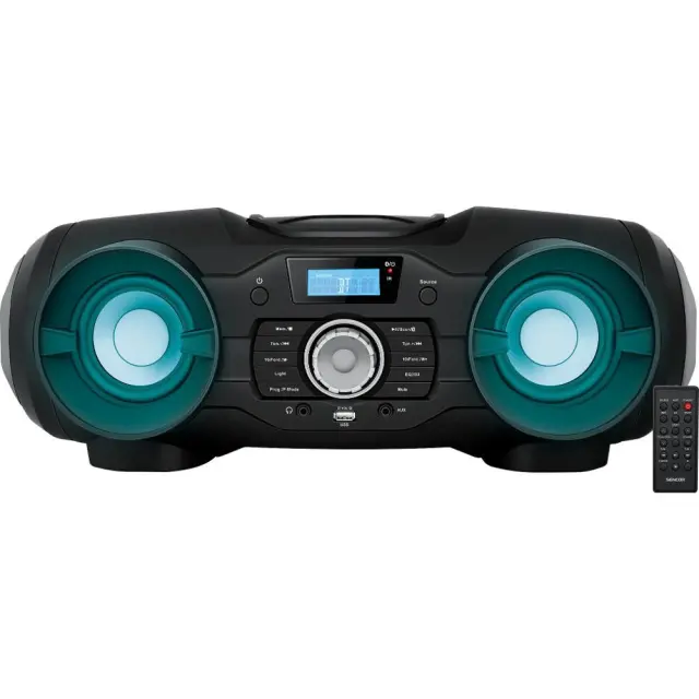 ΡαδιοCD Boombox Sencor SPT 5800 25W με Bluetooth v5.0 CD USB 3.5mm LCD Οθόνη και Λειτουργία Disco LED Μαύρο