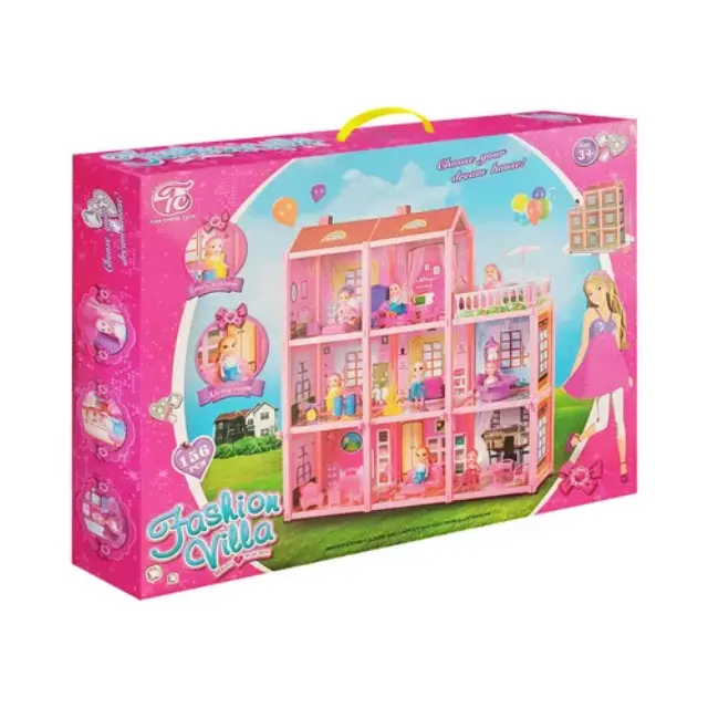 Σετ Κουκλόσπιτο 3 Ορόφων 23 τεμαχίων Dollhouse Villa, 17x60x65cm 2