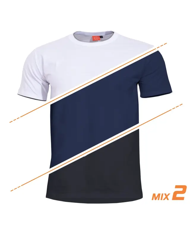 Pentagon Orpheus 3 T-Shirt Pack-Μπλουζάκια Μακό για Τακτική - Καθημερινή Χρήση - 62-TRIPLE Mix2-Άσπρο-Μαύρο-Μπλε