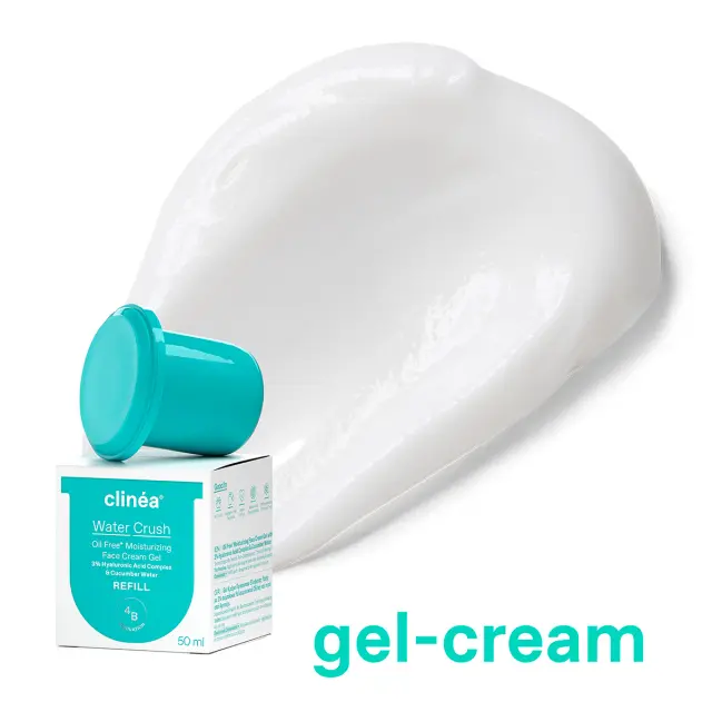 Clinea Water Crush Oil Free Moisturizing Facial Cream Gel Refill Ενυδατική Κρέμα-Gel Προσώπου Ελαφριάς Υφής- Ανταλλακτικό, 50ml 2