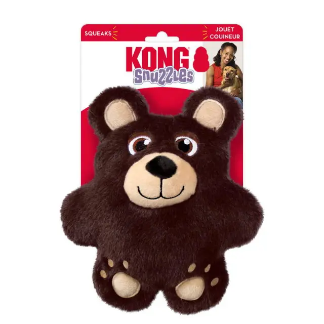 Kong Snuzzles Bear Παιχνίδι Ανάκτησης με Ήχο για Σκύλους/ Medium 22.23x0x21.6cm Μονόχρωμο