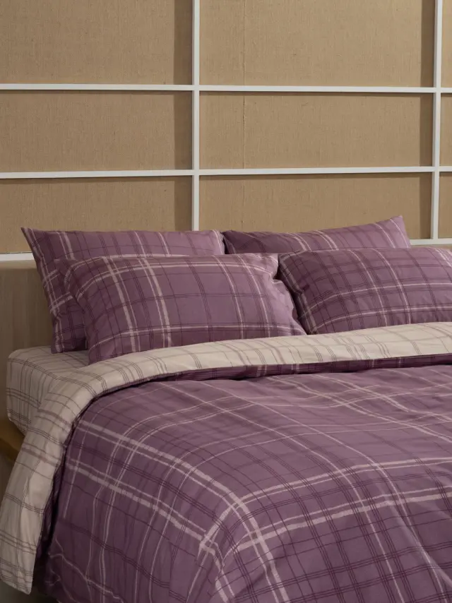 Σετ Σεντόνια Cotton Feelings 2066 Mauve Διπλό (200x270) Sunshine 2