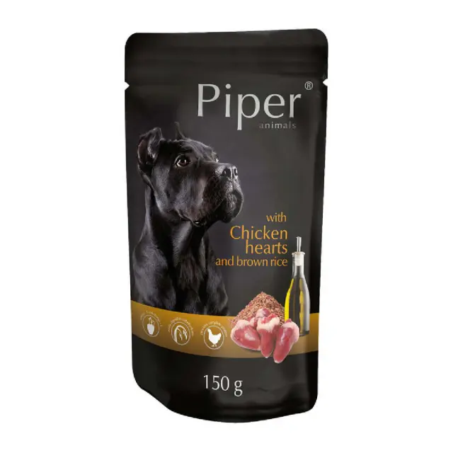 PIPER Adult Καρδιές Κοτόπουλο & Καστανό Ρύζι 150gr