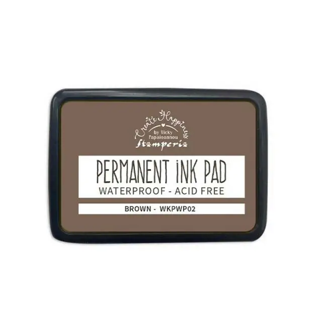 Μελάνι αδιάβροχο σε ταμπόν για σφραγίδες Ink Pad, Stamperia, Brown