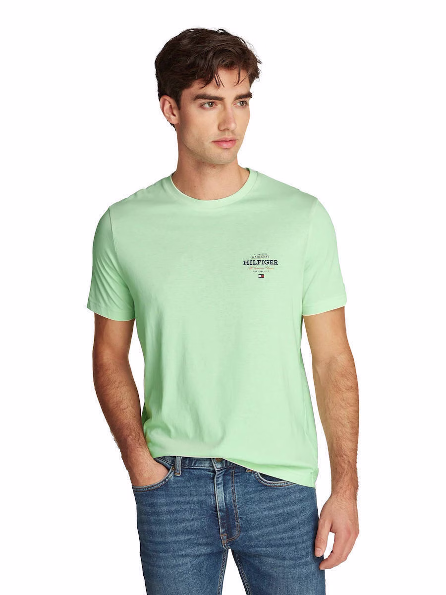 Tommy Hilfiger Πράσινο Φυστικί T-Shirt Μέντα - 3XL