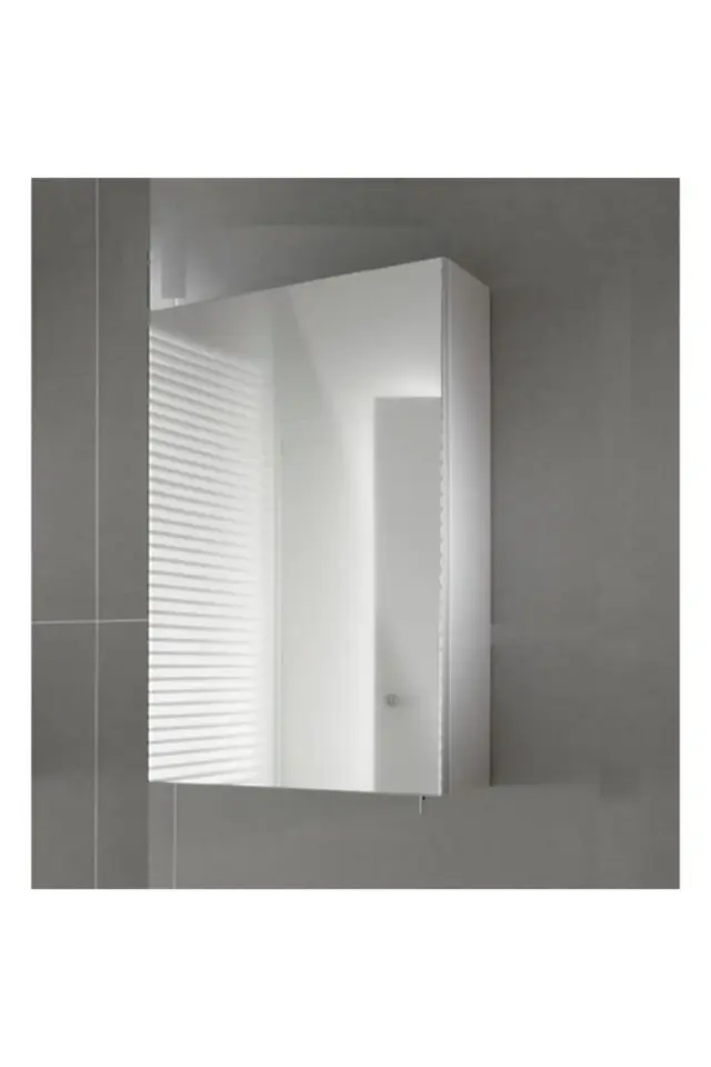 Stewehome Ντουλάπι Μπάνιου με Καθρέφτη Λευκό 40x15x60 cm 2