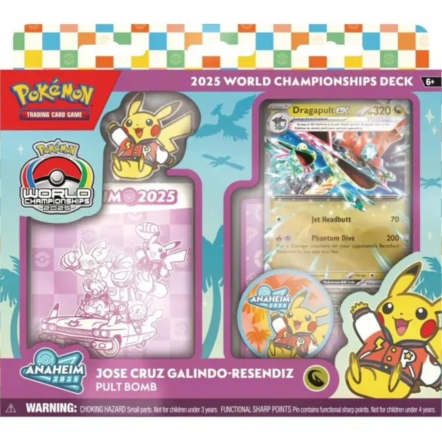 Pokemon TGC Trading Card Games: 2025 World Championship Deck – Jose Cruz Galindo-Resendiz (Dragapult ex) Αγγλικά | Συλλεκτική Τράπουλα 60 Καρτών