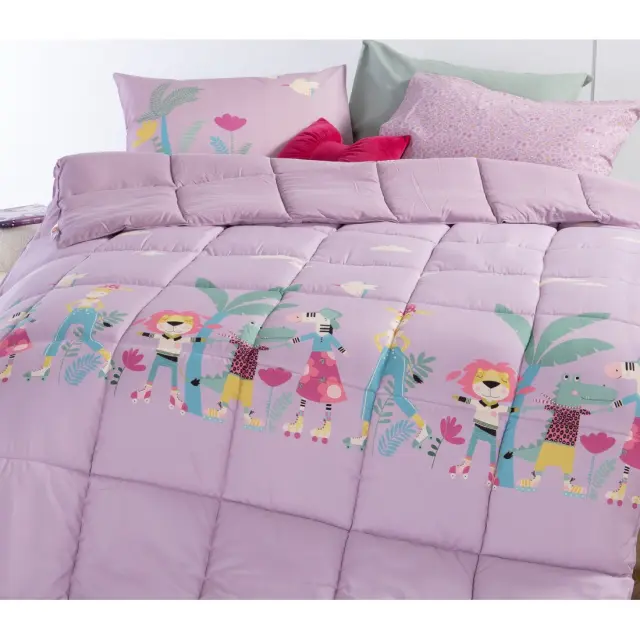 Παιδικό Πάπλωμα Μονό Nef-Nef Roller Friends Lilac 160x220 3