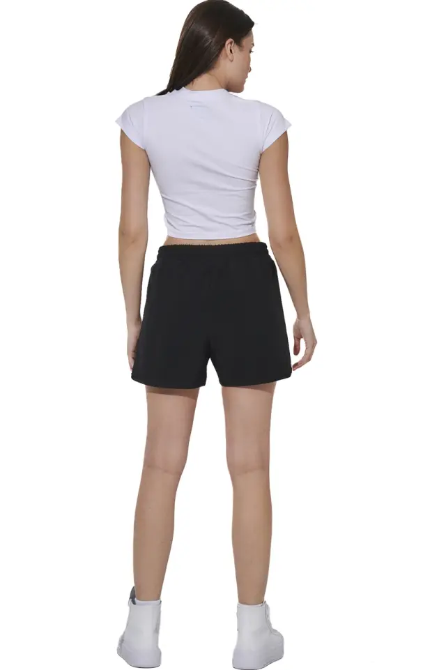 Body Action Women's Cropped Stretch Jersey T-Shirt White 051625-01-02 - S 3