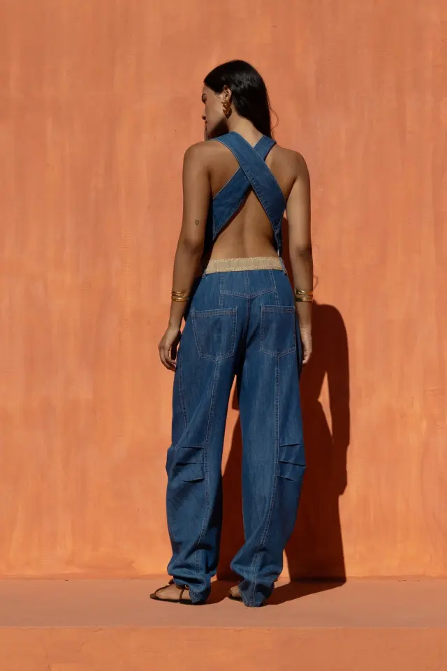 NEMA RESORT WEAR TROUSERS (15103N101-BLUE-DENIM) - L