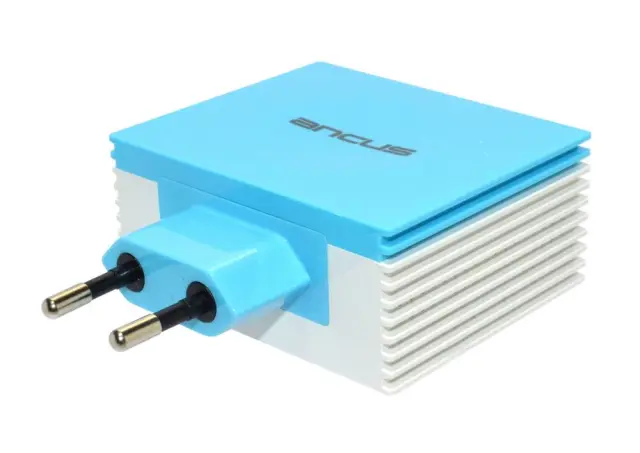 Φορτιστής Ταξιδίου Ancus Multi Charger 4 Usb 4.2A Λευκό - Μπλε 2
