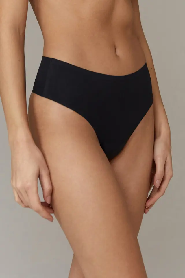 Aruelle Amberly Σλιπ String Ημι-ψηλόμεσο Χωρίς Ραφές Μαύρο