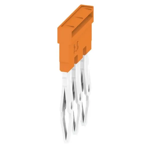 Cross-connector (terminal), Plugged, orange, 24 A, Number of poles: 3, Pitch in mm (P): 5.10, Insulated: Yes, Width: 13 mm