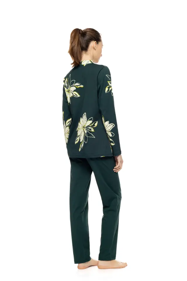 Pink Label Pyjama Emerald Flower σετ γυναικεία χειμερινή πυτζάμα W1921-1 2