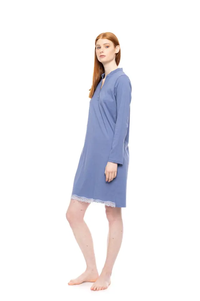 W1735 - Cosmos Blue - NIGHTGOWN NIGHT LOVERS SOLID 2