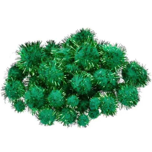 Efco Πον Πον Σετ Συνθετικά Ø10-15-20-25mm, Metallic Green - 40τεμ