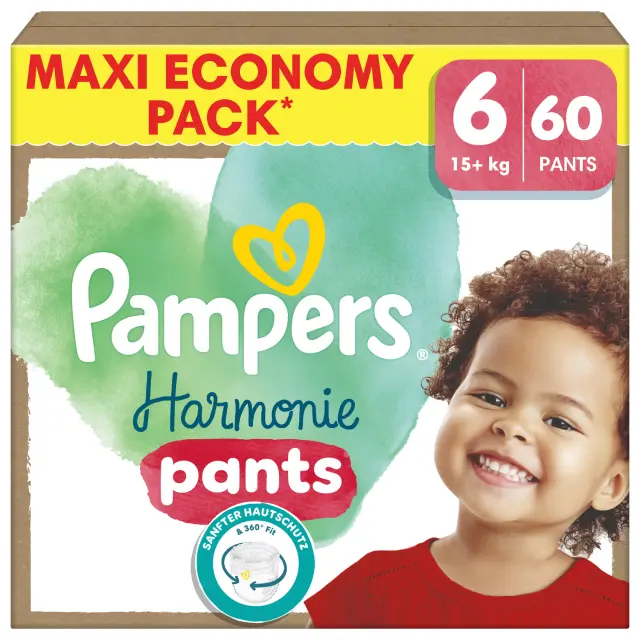 Pampers harmonie pants πανα βρακακι no6 15+kg 60τμχ