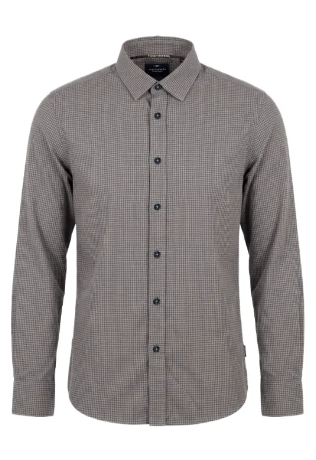 Funky Buddha ανδρικό πουκάμισο Oxford fit καρό FBM014-005-05-1