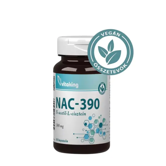 Vitaking NAC-390 (N-acetyl-L-cysteine) 390 mg 60 Capsules