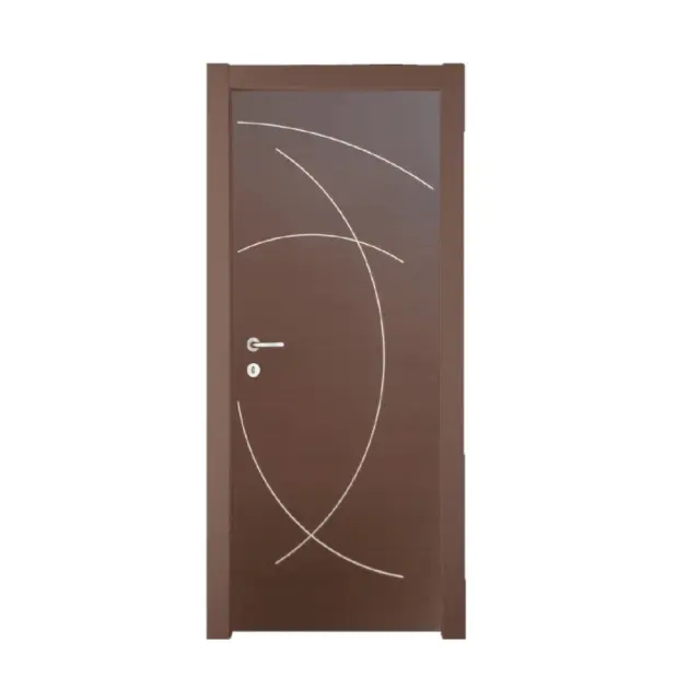Εσωτερική Πόρτα Wenge με inox ΚΠ 108 3