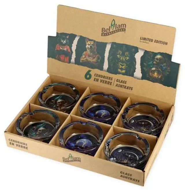 Τασάκι Γυάλινο Διαφανές Belfam - Dark Worlds 8,5cm 2