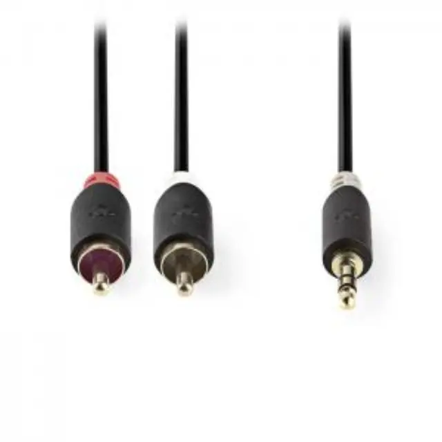 Καλώδιο 2x RCA αρσ. - 3,5mm Stereo αρσ, 2m. 2