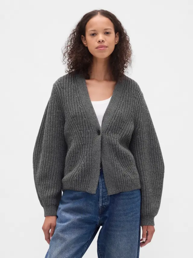 Barrel-Μανίκι Πουλόβερ Ζακέτα Charcoal heather grey