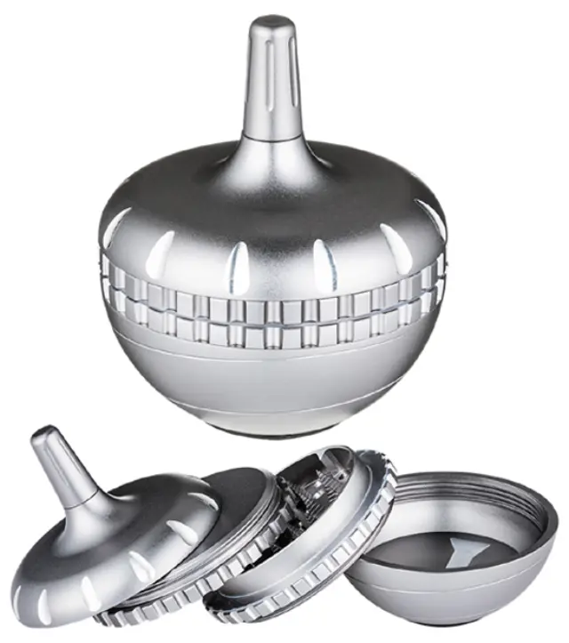 Grinder Τρίφτης Gyroscope 63mm Ασημί - 3 parts