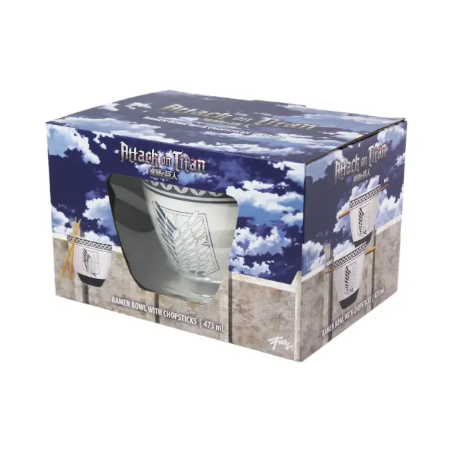 Σετ Μπολ κεραμικό + Chopsticks ATTACK ON TITAN - Ramen Bowl with Chopstick 470ml - Emblem AOT3-BWL-3188 3