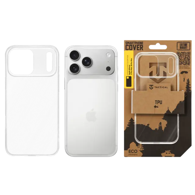 Tactical TPU Cover for Apple iPhone 18 Pro Max/17 Pro Max Transparent 3